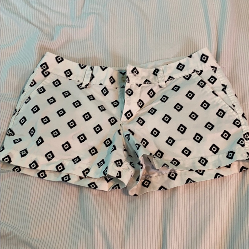 Black and white shorts